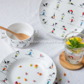 Restaurants Flat White Yoga Porcelain Cake Plate